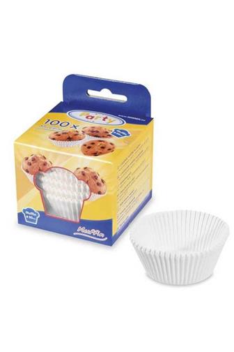 Košíčky na muffiny pečící bílé 50 mm x 30 mm 100 ks