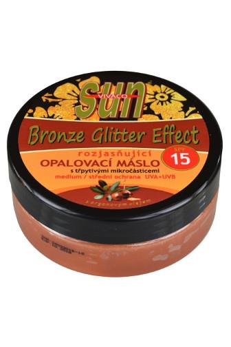 Vivaco SUN Vital Argan Bronz Oil Glitter Effect opal. máslo OF15 200ml