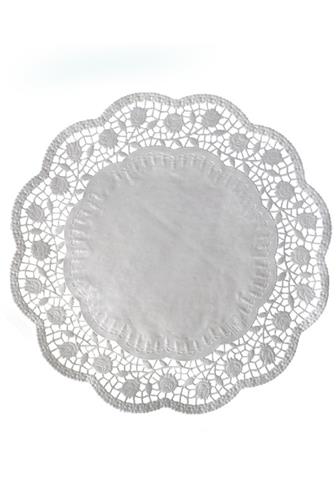 Dortová podložka bílá kulatá 32 cm 6 ks