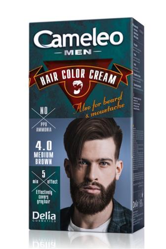 Cameleo men středně hnědá barva na vlasy,vousy,knír 4.0