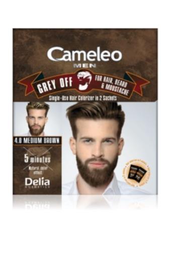 Cameleo men 5 min. středně hnědá barva na vlasy,vousy,knír 4.0