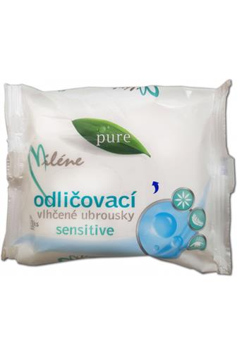 Milene Pure Sensitive odličovací vlhčené ubrousky 25 ks