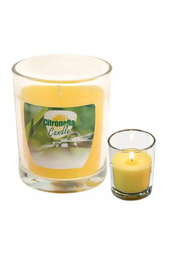 Citronela Svíčka sklo 130 g 7x7x8 cm