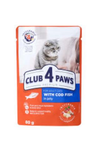 Club 4 Paws pro kočky s treskou v želé 80 g