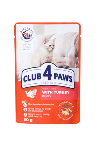 Club 4 Paws pro kotě s krůtím v želé 80 g