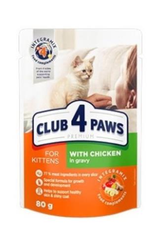 Club 4 Paws pro kotě s kuřecím v omáčce 80 g
