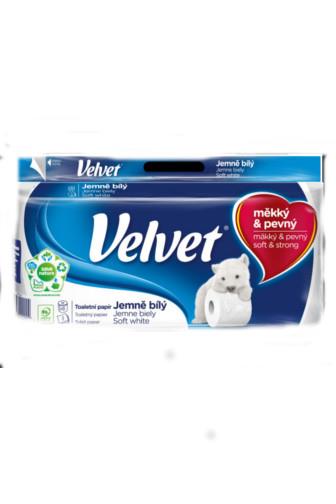 Velvet toaletní papír Soft White 3vrstvý 8 x 18.3m