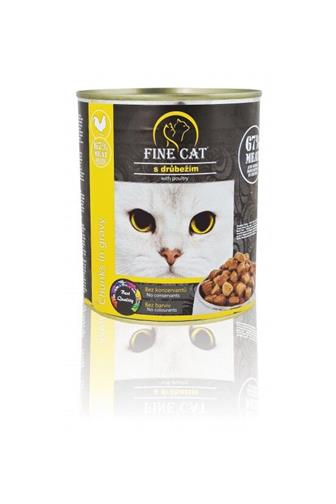 Fine Cat Konzerva pro kočky s drůbežím 830 g