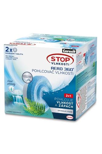 Ceresit Stop vlhkosti Aero 360 svěžest vodopádu náhradní tablety 2 x 450 g 