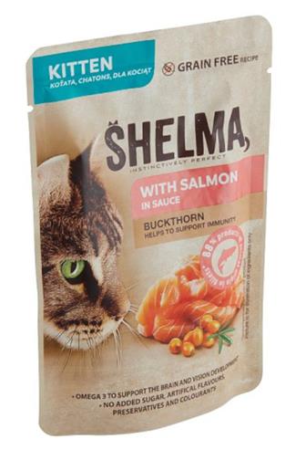 Shelma kapsička pro kotě filetky s lososem 85 g