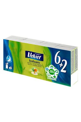Velvet Balsam kapesníčky 4vrstvé 8 x 10 ks