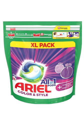 Ariel All in1 color fiber gelové kapsle 46 ks
