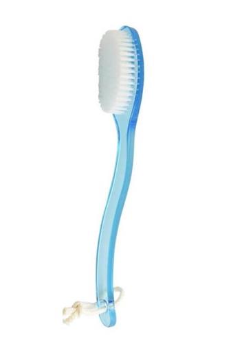 Athena Beauté Long Hand Transparent kartáč koupelový dlouhý 34 cm