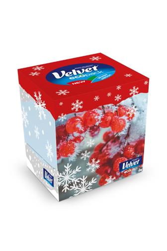 Velvet kapesníčky zima 3 vrstvé 56 ks