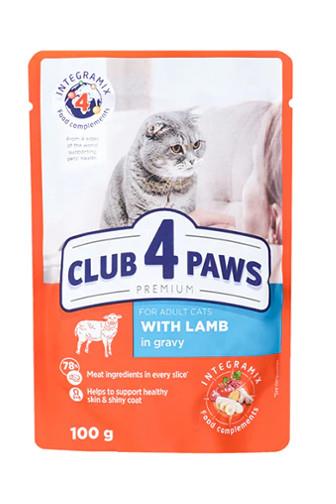 Club 4 Paws pro kočky s jehněčím v omáčce 100 g