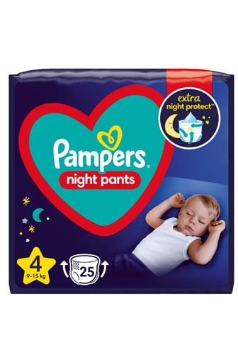 Pampers Night Pants Kalhotky plenkové jednorázové 4 (9-15 kg) 25 ks