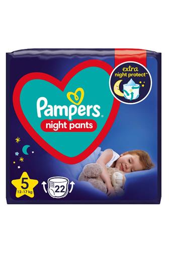 Pampers Night Pants Kalhotky plenkové jednorázové 5 (12-17 kg) 22 ks