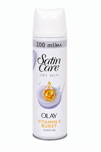 Gillette Satin Care gel na holení Olay vitamin E Burst 200 ml