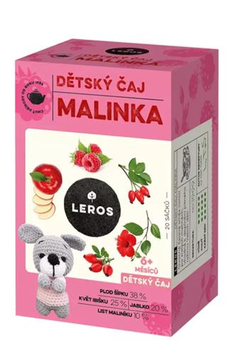 Leros dětský čaj Malinka 20 x 2 g 