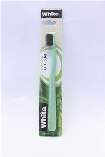 White Eco Green Charcoal zubní kartáček měkký 