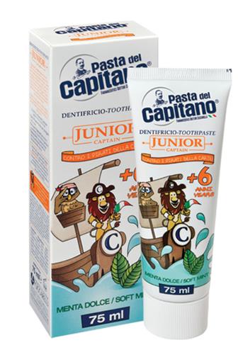 Pasta del Capitano Junior mint 6+ 75 ml 