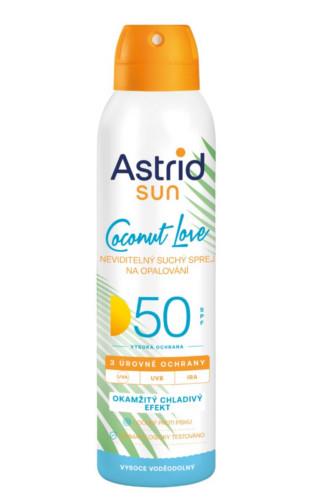 Astrid Sun Coconut Love suchý sprej voděodolný OF50 150 ml