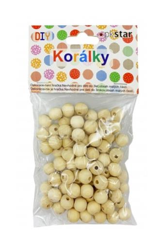Korálky dřevo 10mm 100¨ks