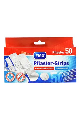 Figo Náplast 4velikosti voděodolná transparentní 50 ks
