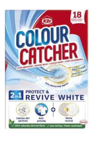 K2r colour catcher 2in1 protect & revive white 18 ks