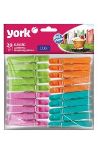 York kolíčky na prádlo Lux plast 20ks