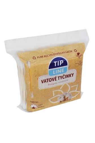 Tip line vatové tyčinky sáček eko 160 ks