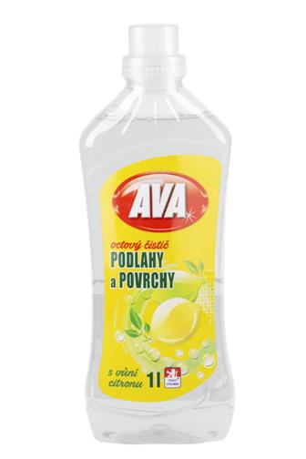 Ava octový čistič na podlahy a povrchy citron 1 l