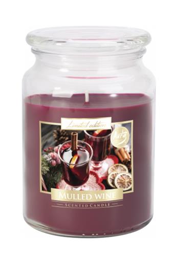 Bispol Aura svíčka vonná sklo Mulled Wine 500 g
