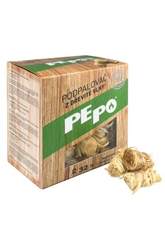 PEPO podpalovač z dřevité vlny 150 ks 