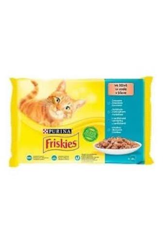Friskies Cat kapsička rybí výběr ve šťávě 4 x 100 g