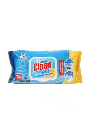 AT Home Multi-Purpose vlhčené čistící ubrousky lemon 55 ks 