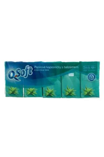 Q Soft kapesníčky 4vrst. balzám aloe vera 10 x 10 ks