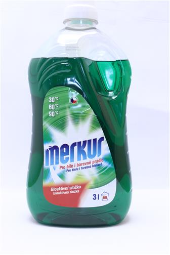 Merkur gel na bílé i barevné prádlo (60dávek) 3 l 