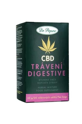 Dr.Popov CBD Trávení bylinný čaj 20 x 1,5 g