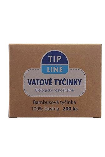 Tip line vatové tyčinky bambus bio papírová krabička 200 ks