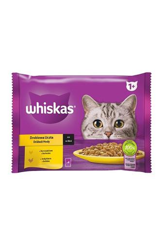 Whiskas Drůbeží Hody kuřecí + krůtí 4 x 85 g