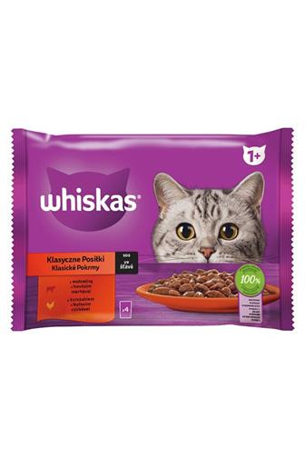 Whiskas hovězí/kuřecí ve štávě 4 x 85 g