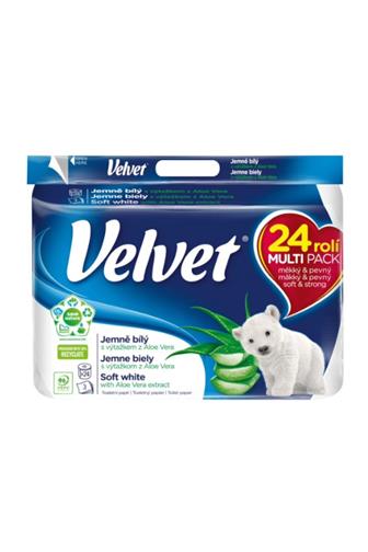 Velvet Soft White 3 vrstvý toaletní papír 24 ks 