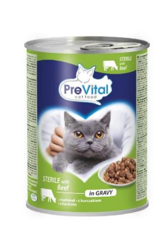 PreVital kousky pro sterilizované kočky hovězí 415 g