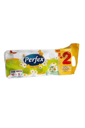 Perfex 3 vrstvý toaletní papír heřmánek 115 útržků x 10 ks