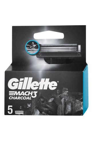 Gillette Mach3 charcoal náhradní hlavice 5 ks