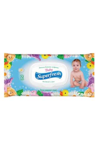 Superfresh baby vlhčené ubrousky Chamomile 72 ks