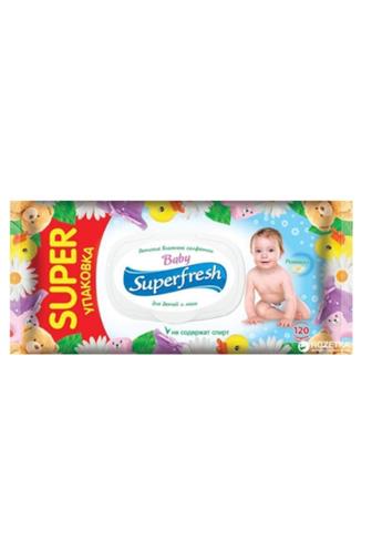 Superfresh baby vlhčené ubrousky Chamomile 120 ks