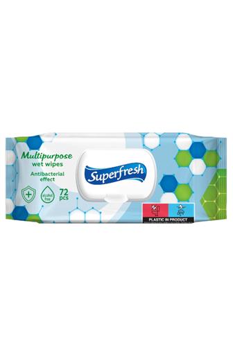 Superfresh antibakteriální vlhčené ubrousky 72 ks 