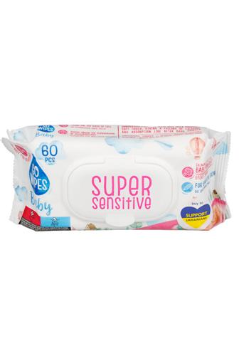 Go Wipes baby Super sensitive vlhčené ubrousky 60 ks